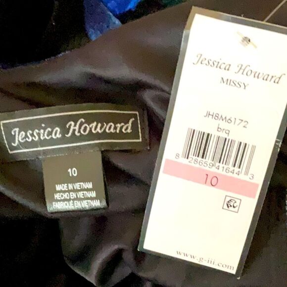 JESSICA HOWARD NWT MISSY SHEATH VELOUR DRESS SIZE 10 - Picture 9 of 10